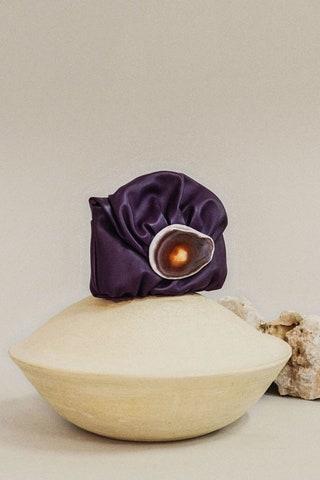 Recycledleather clutch at Malababa